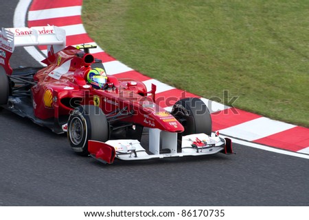 SUZUKA, JAPAN - OCTOBER 7 : Felipe Massa of Ferrari during free practice at 2011 Formula 1 Japanese Grand Prix on October 7, 2011 in Suzuka, Japan.