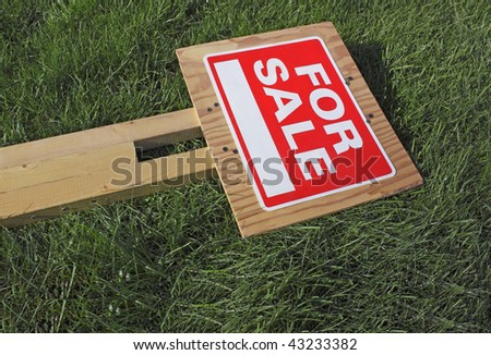 For Sale Sign on Green Grass