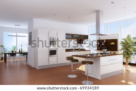 Interior Design Kitchen on The Modern Kitchen Interior Design Stock Photo 69934189   Shutterstock