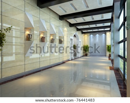 Modern corridor interior image