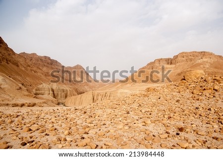 Israeli desert near Eilat southern border