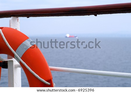 life buoy on a cruise ship - save your life