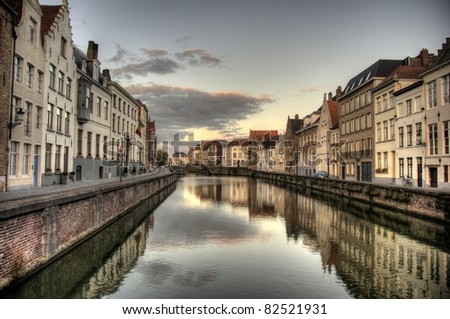 Brugge city in Belgium - beautiful tourism destination in Europe