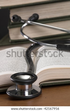 Stethoscope with reference books