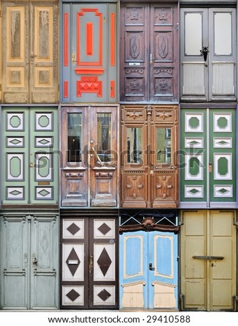 Antique doors of the houses of the old city