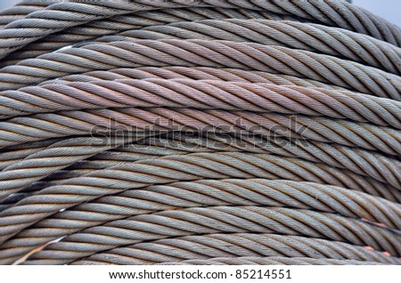 Wire rope texture - heavy duty steel wire hawser