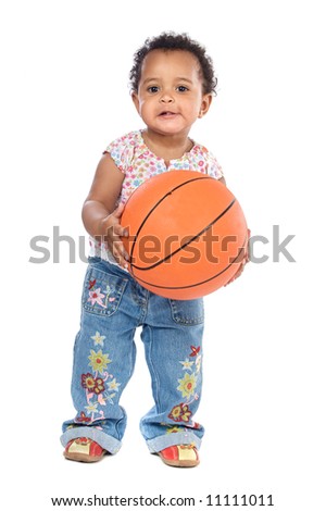 Baby Playing Basketball