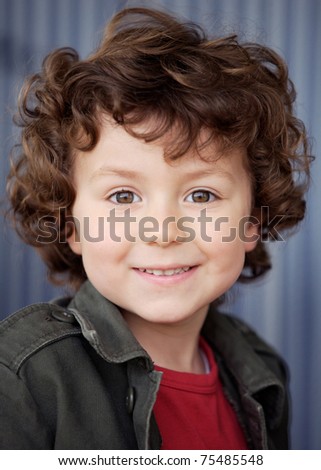stock photo Beautiful boy with nice eyes isolated on white background