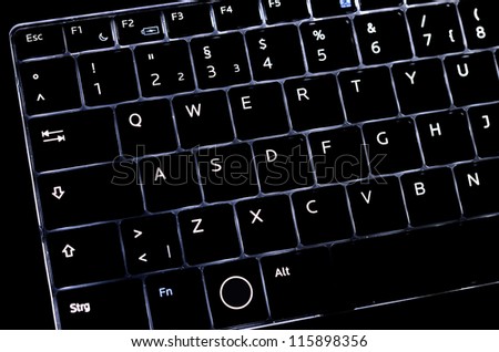 glowing laptop