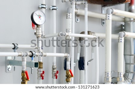 Industrial boiler room
