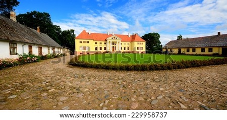 old mansion of former Russian empire.  Durbes castle, Latvia