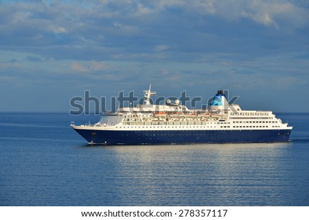 Cruise liner heading for the port of Tallinn