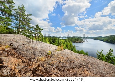 Saimaa lake in Finland