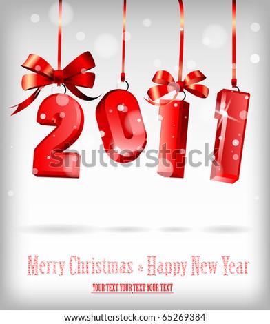 happy new year images 2011. stock vector : 2011 Happy New Year greeting card or background.