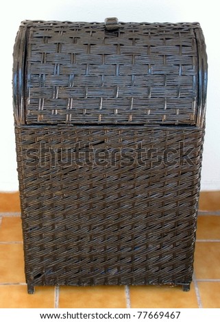 wicker linen or waste disposal bin