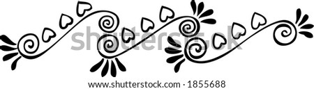 flower pattern decoration, hand drawn, all objects are separated and ready to re-use