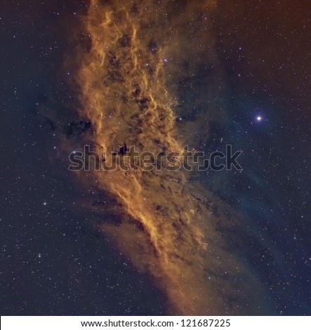 California Nebula Imaged in the Hubble Palette