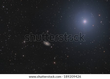 Spiral Galaxy M 109 in Ursa Major, very close to The Big Dipper