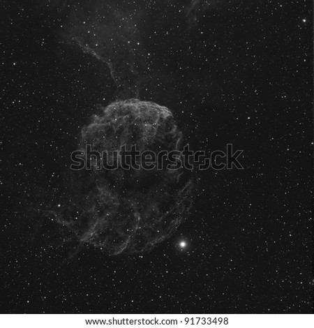 The Jellyfish Nebula, IC 443, in Hydrogen Alpha