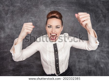 Angry screaming teacher