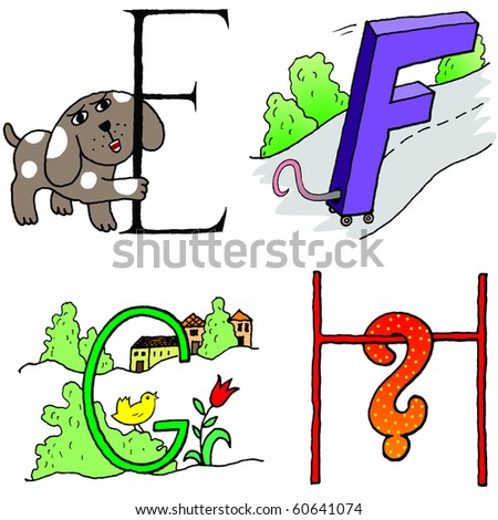 initials letters e f g h