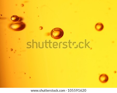 soap bubbles orange liquid background
