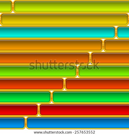 Seamless background, abstract modern geometric design for web with glass color rectangles