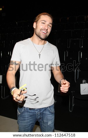 BERLIN - JULY 07: David Garrett attends the Holy Ghost show at Mercedes-Benz Fashion Week Spring/Summer 2013 on July 7, 2012 in Berlin, Germany.
