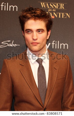 BERLIN, GERMANY - APRIL 27: Actor Robert Pattinson attends the \'Water For Elephants\' Germany premiere at CineStar on April 27, 2011 in Berlin, Germany.