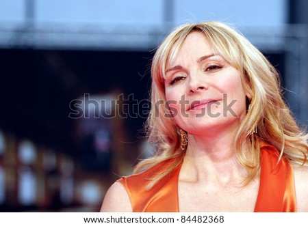 stock photo BERLIN MAY 15 Kim Catrall attends the German premiere of'