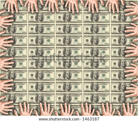 Everybody Wants A Dollar (Hands Over Money Background)