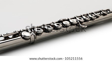 flute detail on white background with clipping path
