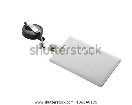 Security badges for access. On white background. (clipping path)