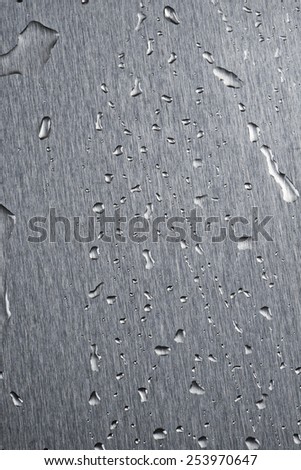 Refreshing Background, droplets on zinc