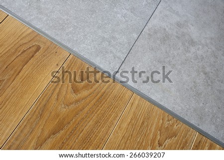 Marble and hardwood floor