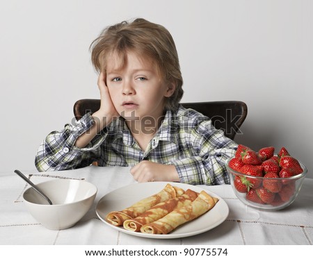 Child 6 years did not want to eat breakfast.