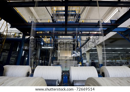 yarn dyeing machine at a textile mill.