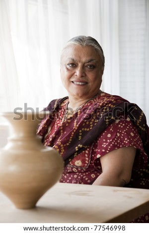 portrait of a senior Indian woman