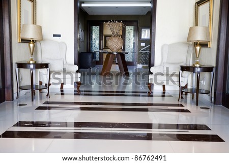 entrance lobby of a luxury apartment