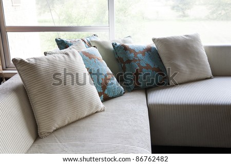 cushions on a sofa set