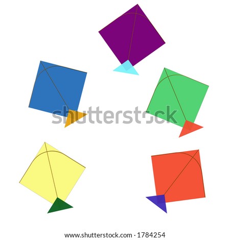 Kites.  Concept - Team work helps soar new heights.