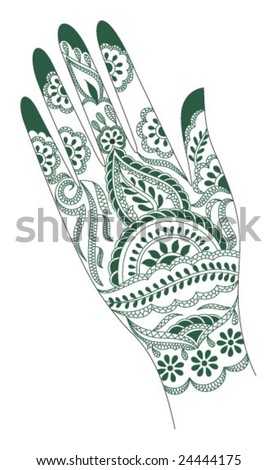 stock vector : Vector tattoo artwork of India.