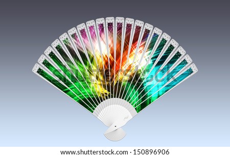 Colorful hand fan