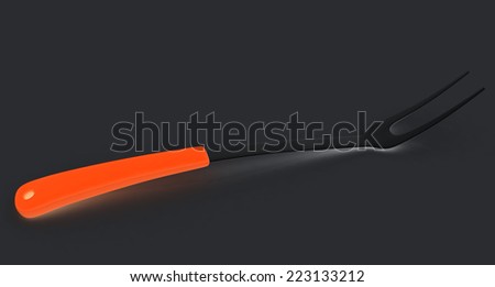 Large fork on light gray background