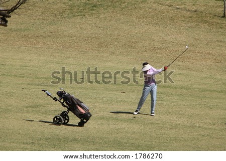 Lady golf swing sequence series ( 6 of 6)