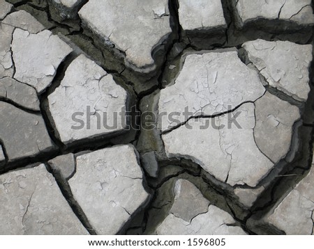 Close-up cracked dry mud