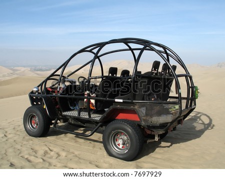 stock photo Dune buggy Huacancina Oasis and Desert Ica Peru