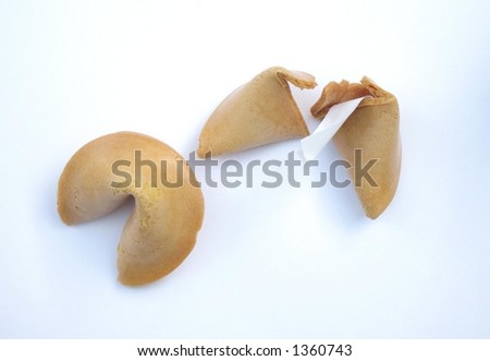 fortune cookies on neutral background