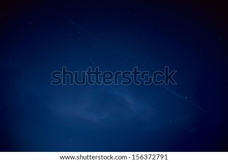 Blue Dark Night Sky With Many Stars. Space Background