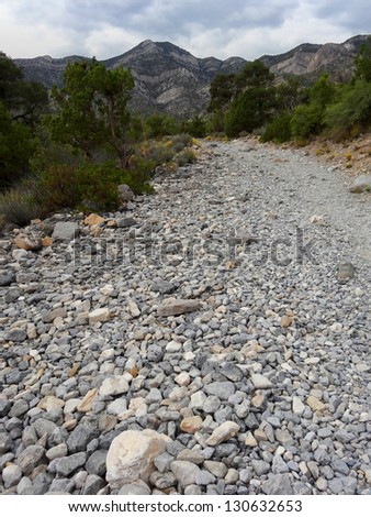 Scenic views on paths at Red Rock Canyon